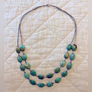 Silver and turquoise necklace purchased in Sedona Arizona.